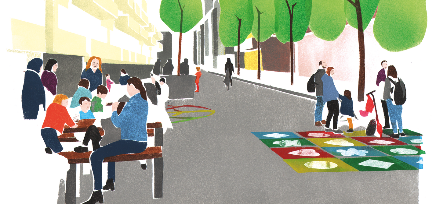 Illustration InnoRAD Superblocks Illustration InnoRAD Superblocks in Barcelona